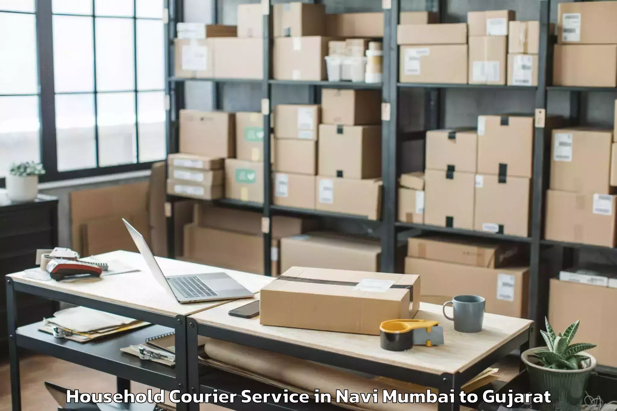 Navi Mumbai to Rajkot Household Courier Booking